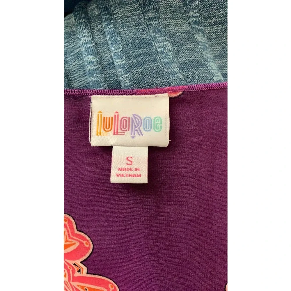 NWT Lularoe Monroe Floral Purple Pink S Boho Chic - Picture 4 of 5